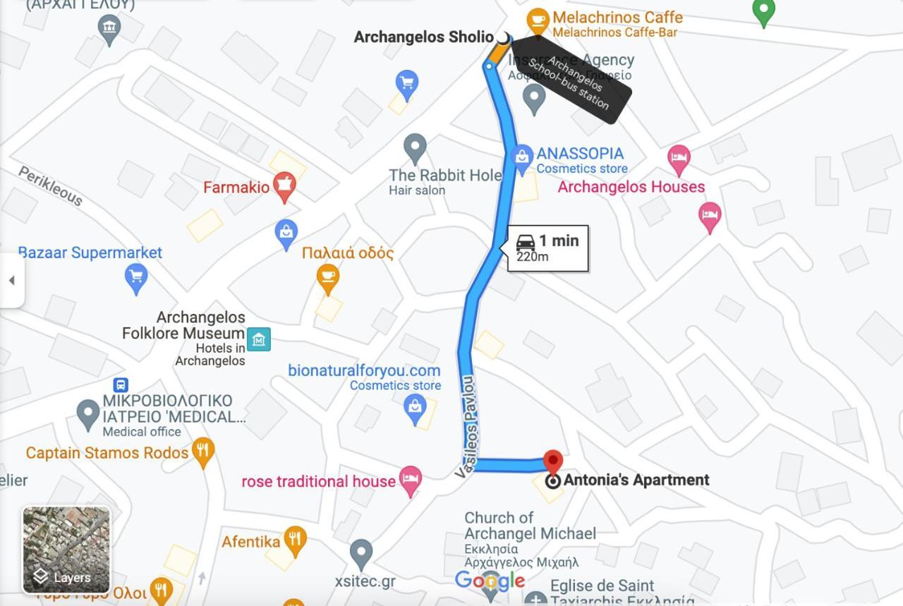 Antonia'S Apartments Archangelos  Luaran gambar